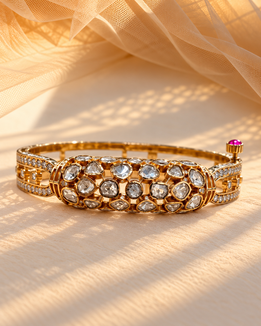 Moissanite Kada Bangles Cuff
-KD2328