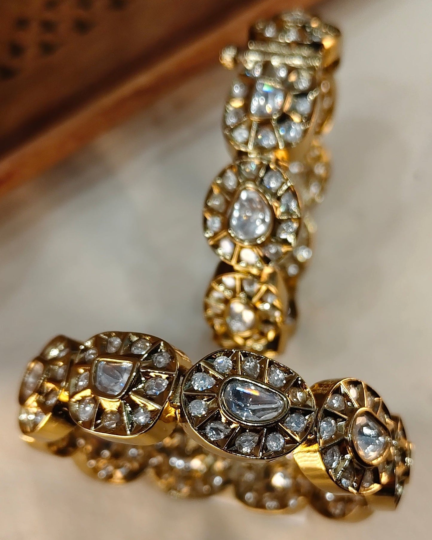 Polki Kundan Bangle Set(Set of 2)-G757100