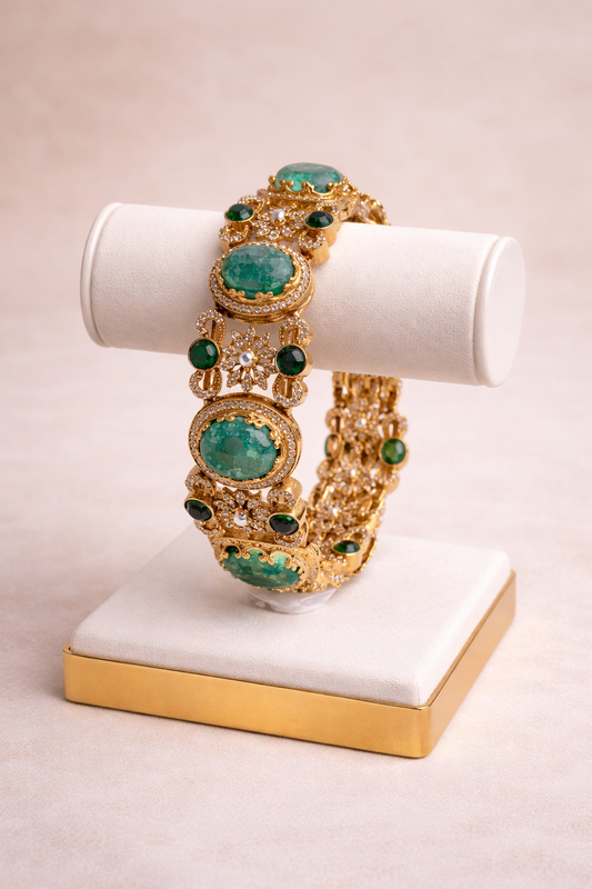 Sabyasachi Inspired Floral Motif Bracelet Kada-G353100