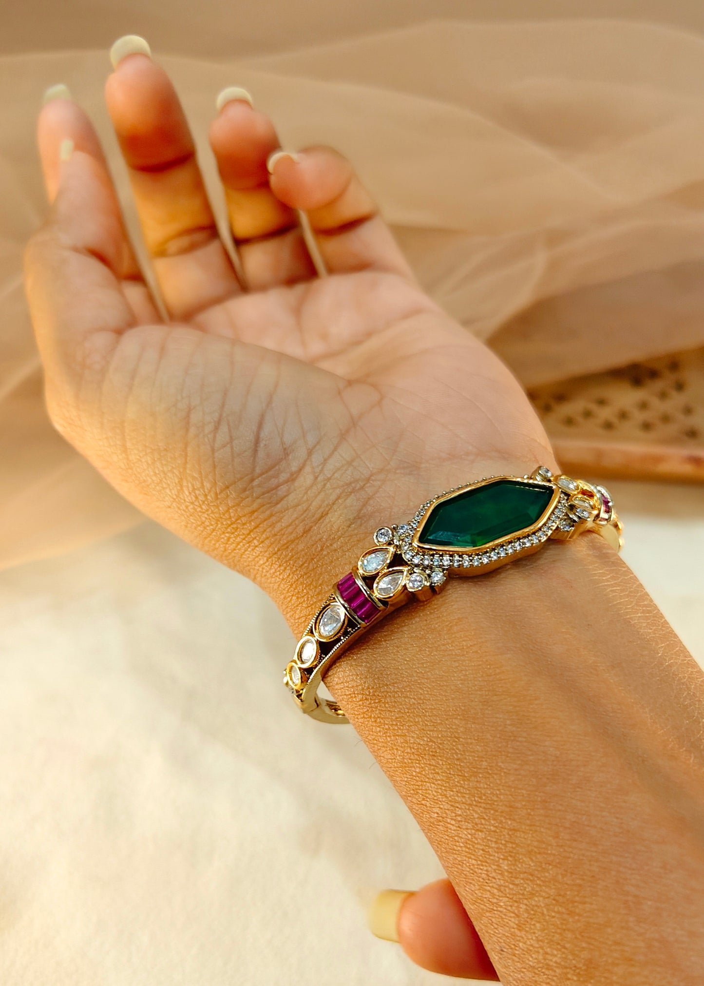 Moissanite Kada Bracelet-G191400