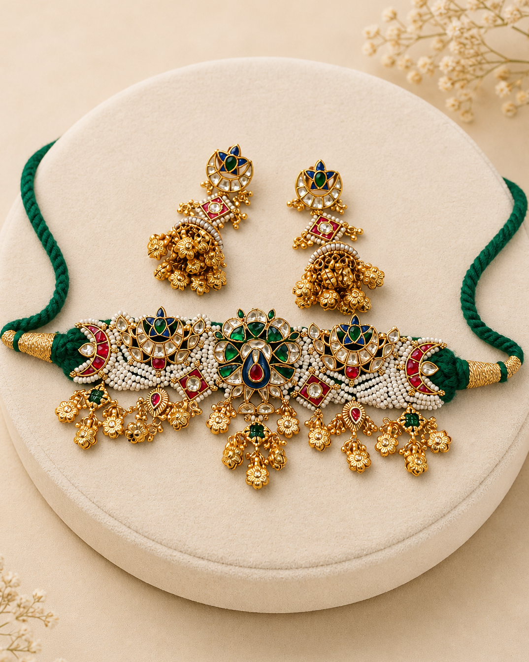 handcrafted Kundan choker set -G3511800