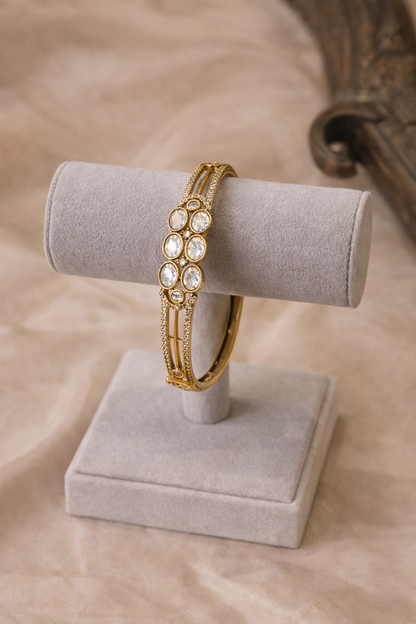 Gold-Toned Moissanite Kada