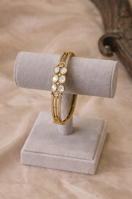 Gold-Toned Moissanite Kada