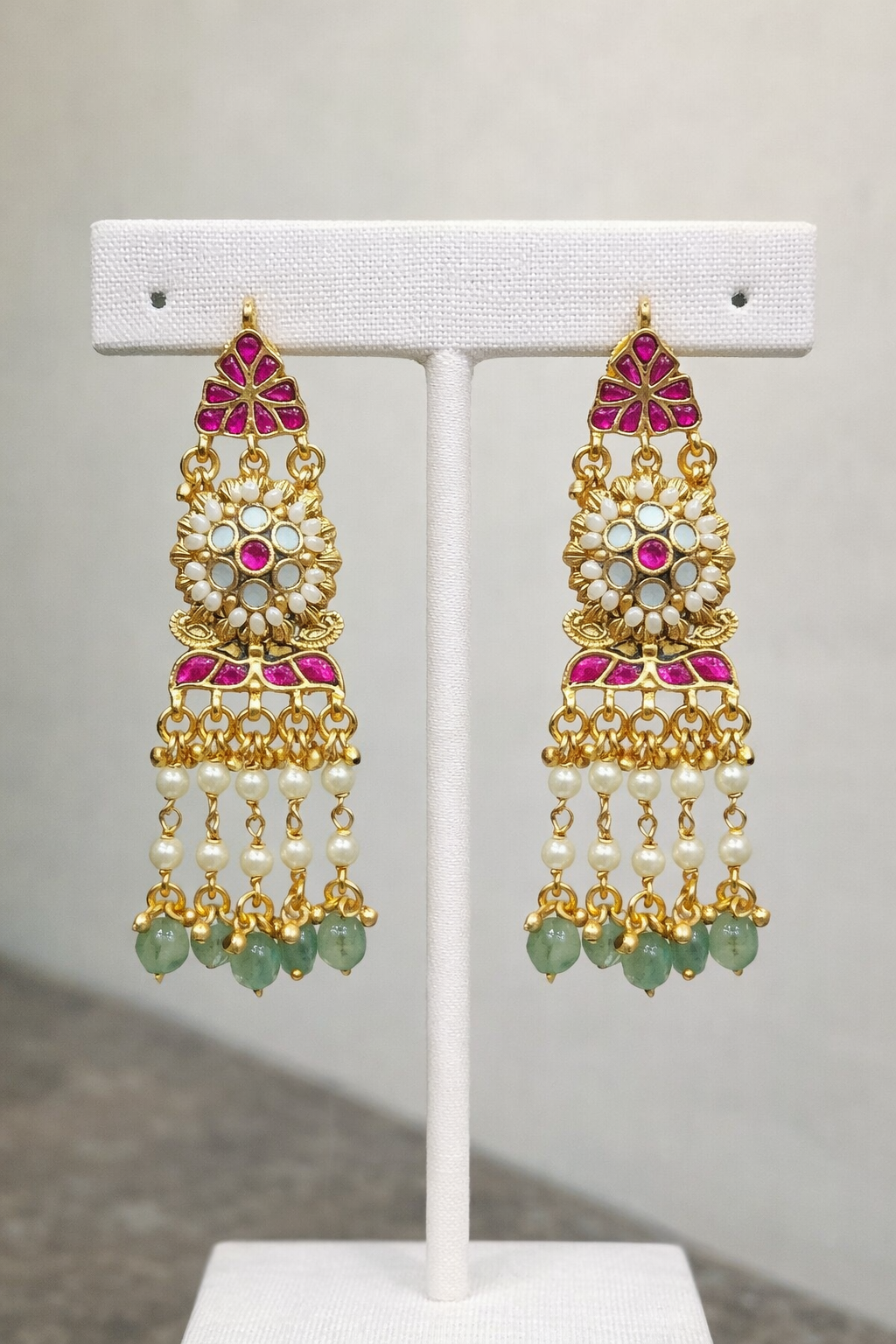 Pachi Kundan Jadav Choker Necklace Set