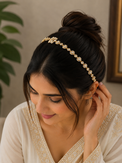 Jadau Kundan Mathapatti Hairband-G392500