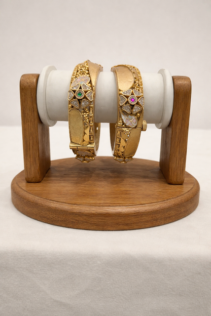 Heritage Gold Plated Bangles(Set of 2)